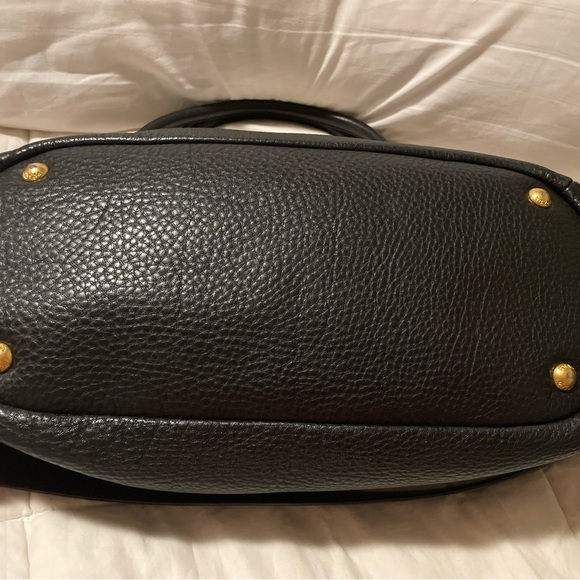 PRADA Vitello Daino Tote black leather with crossbody strap great condition - Picture 6 of 15